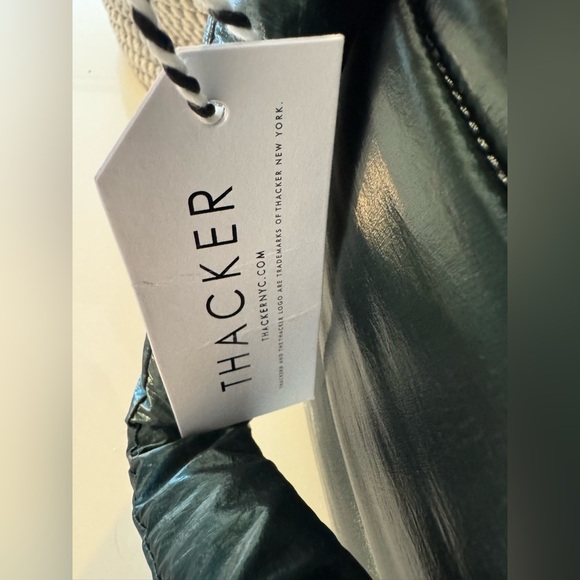 Thacker Puffy Quinn Tote Large Metallic Travel Pockets Pristine Condition $168 - Picture 2 of 12